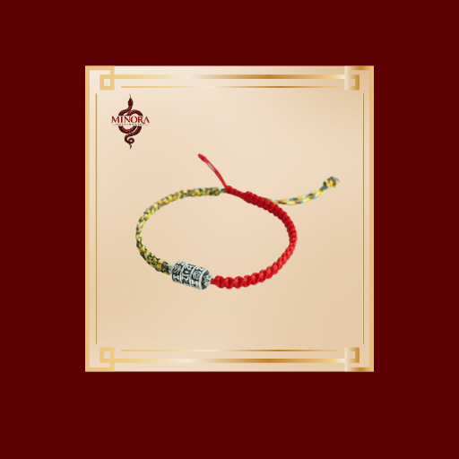 Vòng Chỉ Đỏ Phối Chỉ Ngũ Sắc