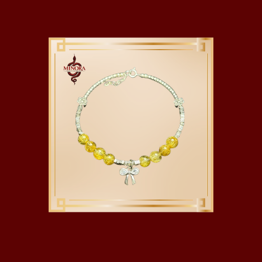 thạch anh tóc vàng mix charm