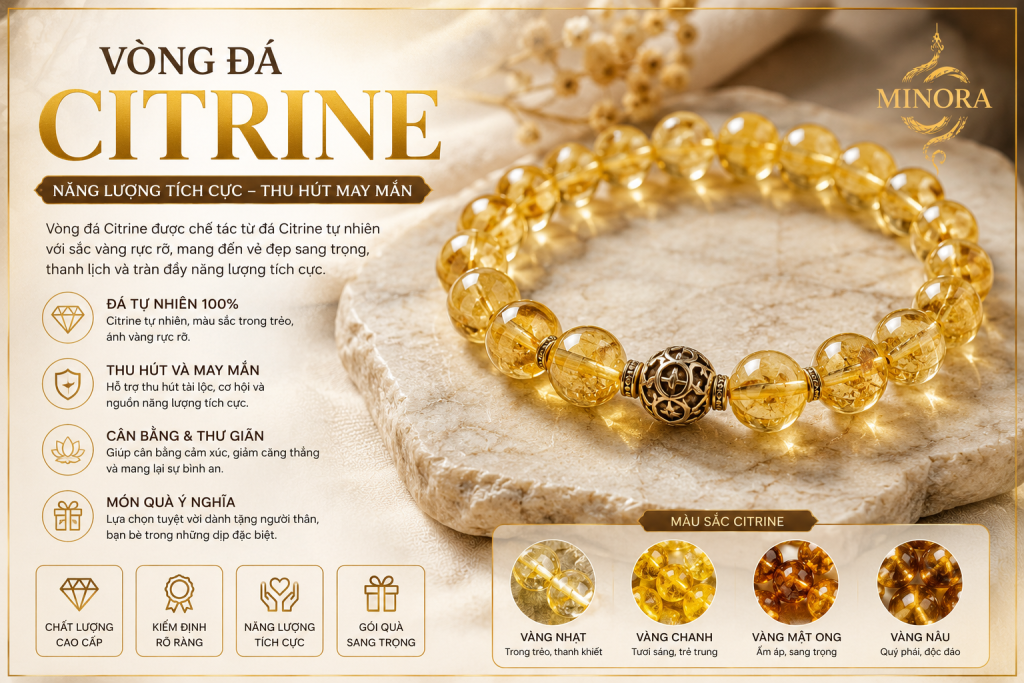 Vòng Đá Citrine