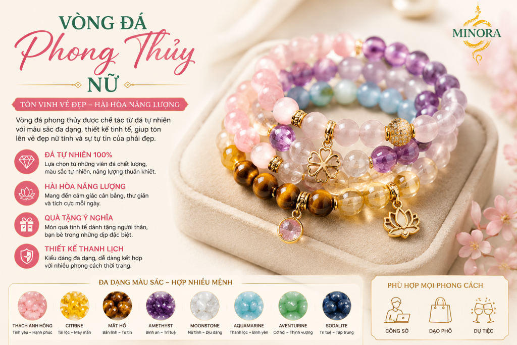 Vòng Đá Phong Thủy Nữ