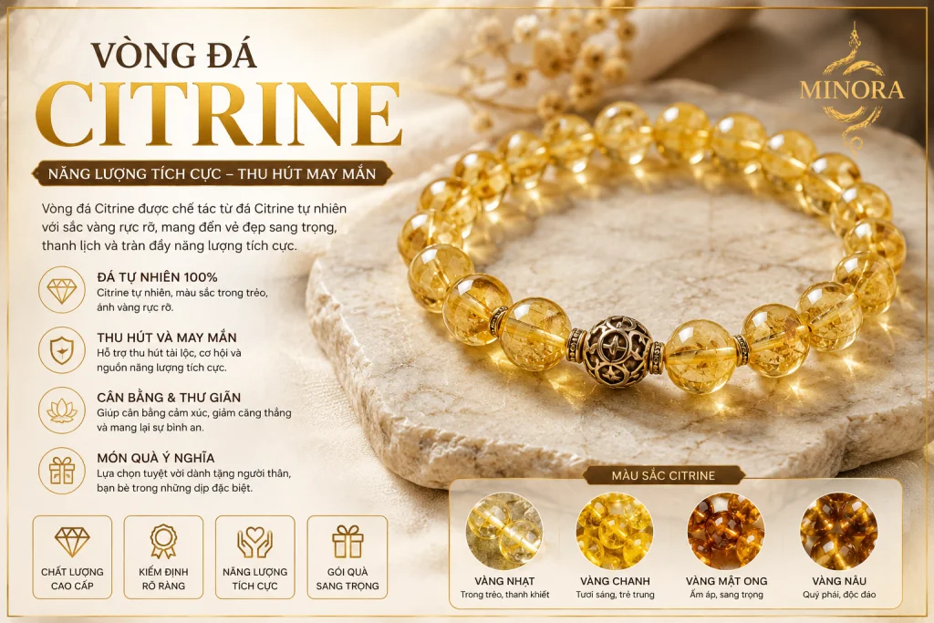 Vòng Đá Citrine
